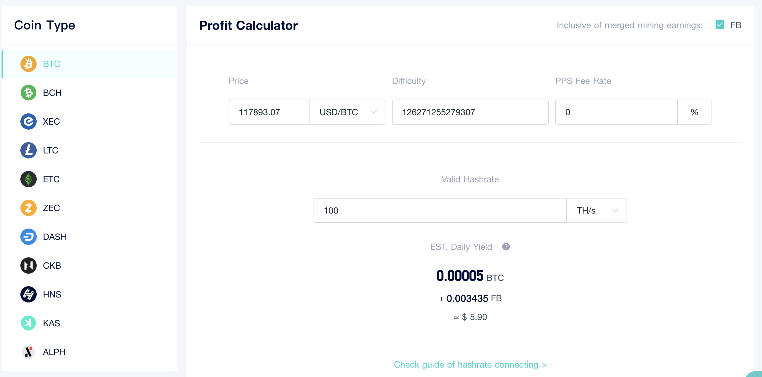 How are profits calculated? – ViaBTC Help Center