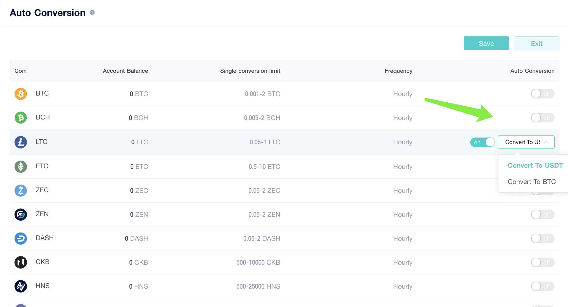What's Auto Conversion and How to Enable it? ViaBTC Help Center